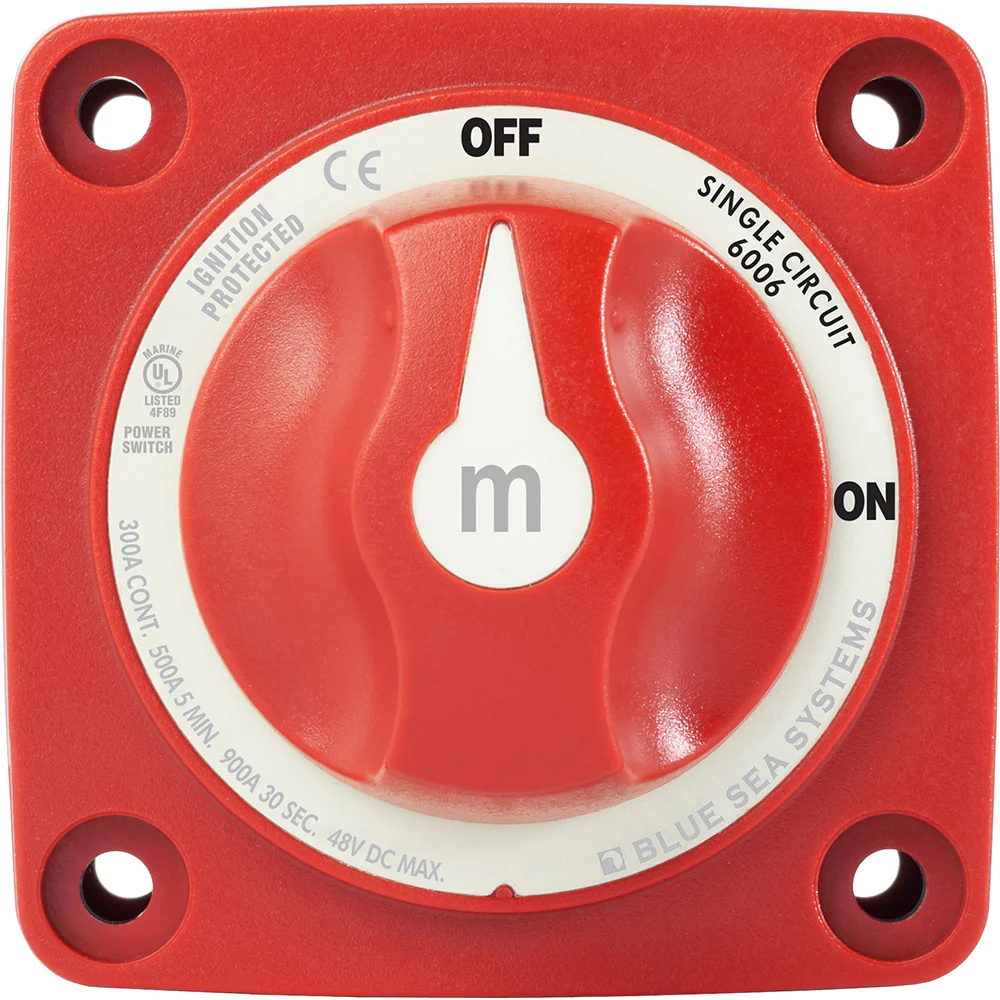 Blue Sea 6006 m-Series (Mini) Battery Switch Single Circuit ON/OFF Red [6006] - Image 5